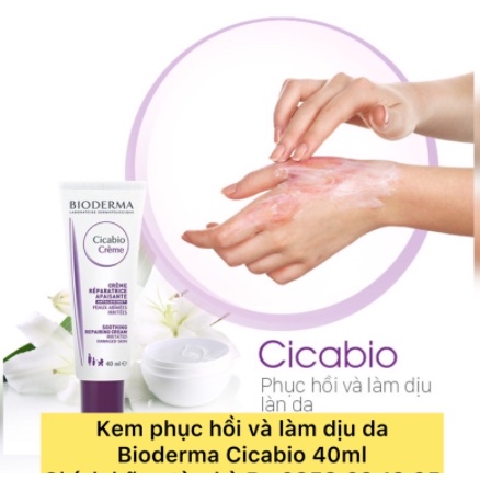 Kem Phục Hồi Da BIODERMA Cicabio Cream 40ml