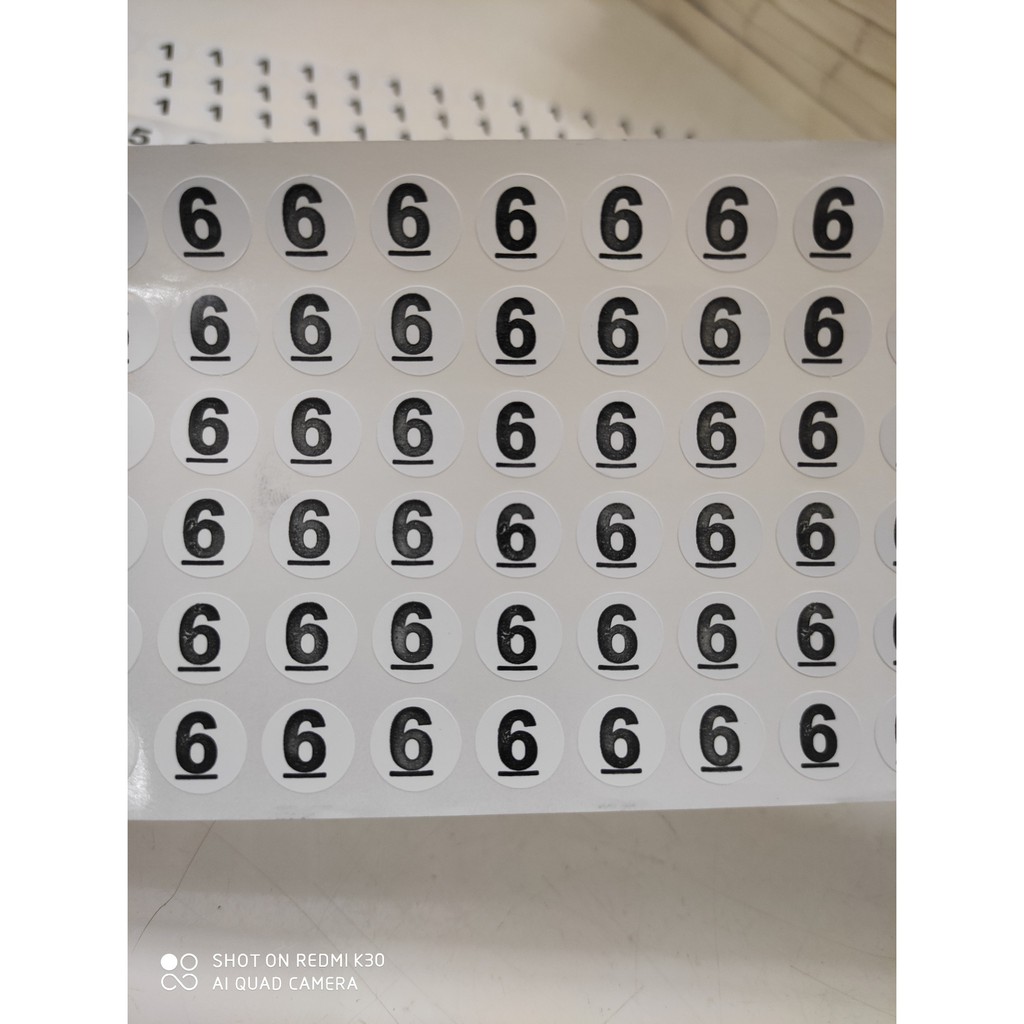 250 Miếng tem size số dán quần áo trẻ em - Decal Size 1,2,3,4,5,6,7,8,9,10,11,12