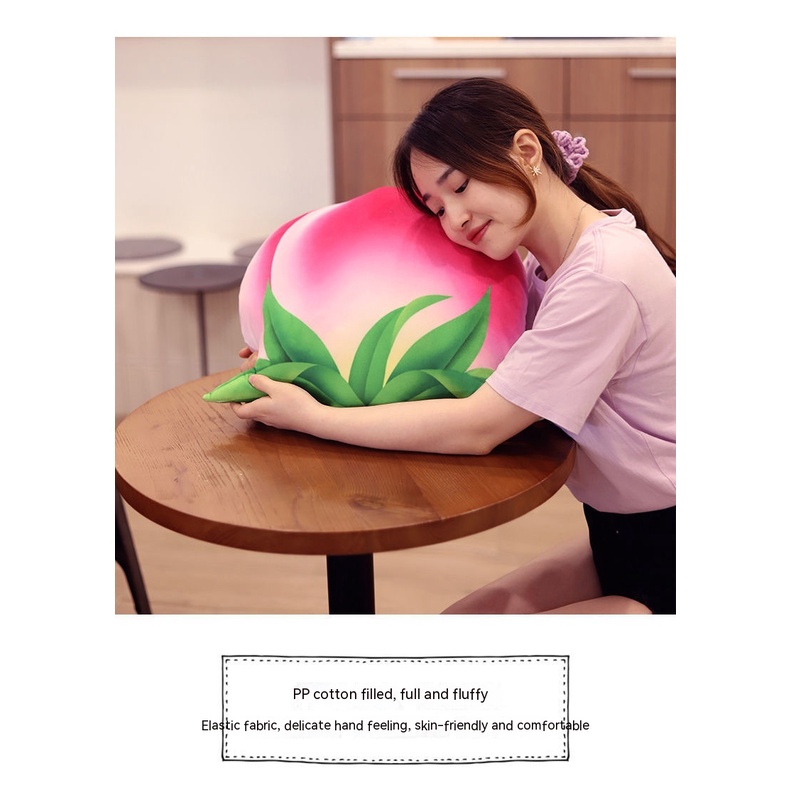 Gối Nhồi Bông Hình Trái Đào Ngộ Nghĩnh Đáng Yêu