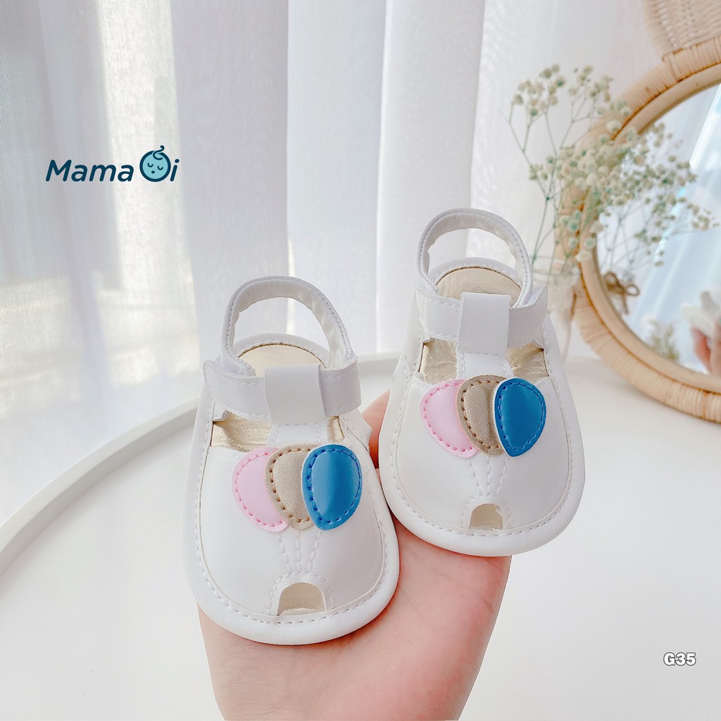 Giày sandal bong bóng màu trắng cho bé tập đi của Mama Ơi - Thời trang cho bé