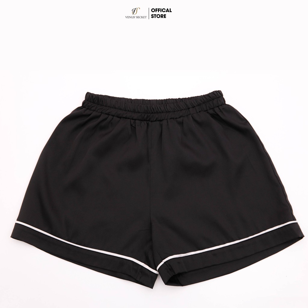 Bộ đồ ngủ nữ kiểu short lụa cao cấp ngắn tay in chữ VENUSSECRET | BigBuy360 - bigbuy360.vn