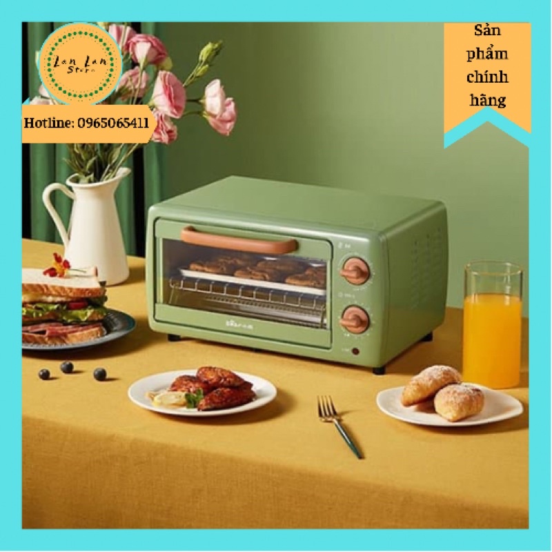 Lò nướng mini Bear 11L màu Hồng, xanh bảo hành 12 tháng