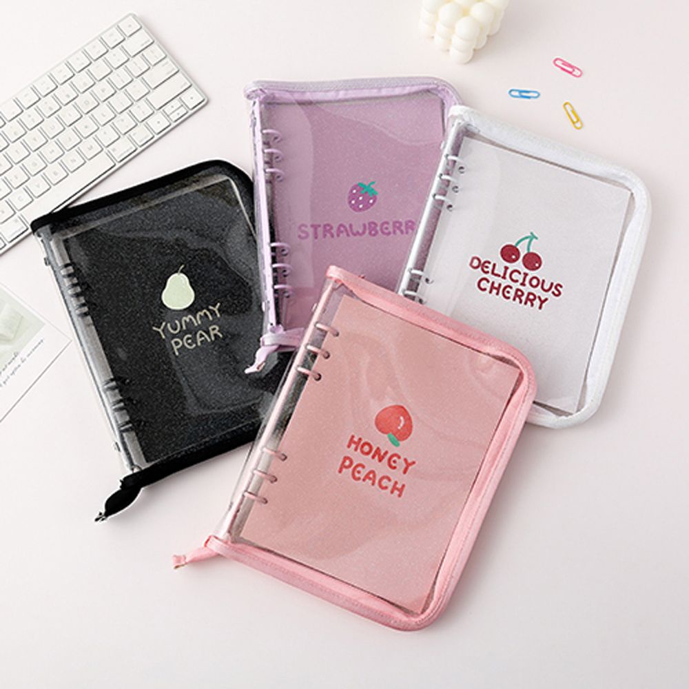 Sổ đóng gáy có dây kéo khổ A5 / A6 đựng bưu thiếp tiện dụng