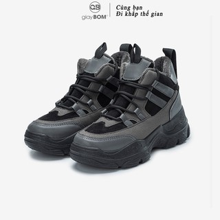 [Mã WABRMH99 giảm 12% đơn 99K]Giày Thể Thao Nữ giayBOM Thiết Kế Cổ Cao Đế Cao 3 cm B902