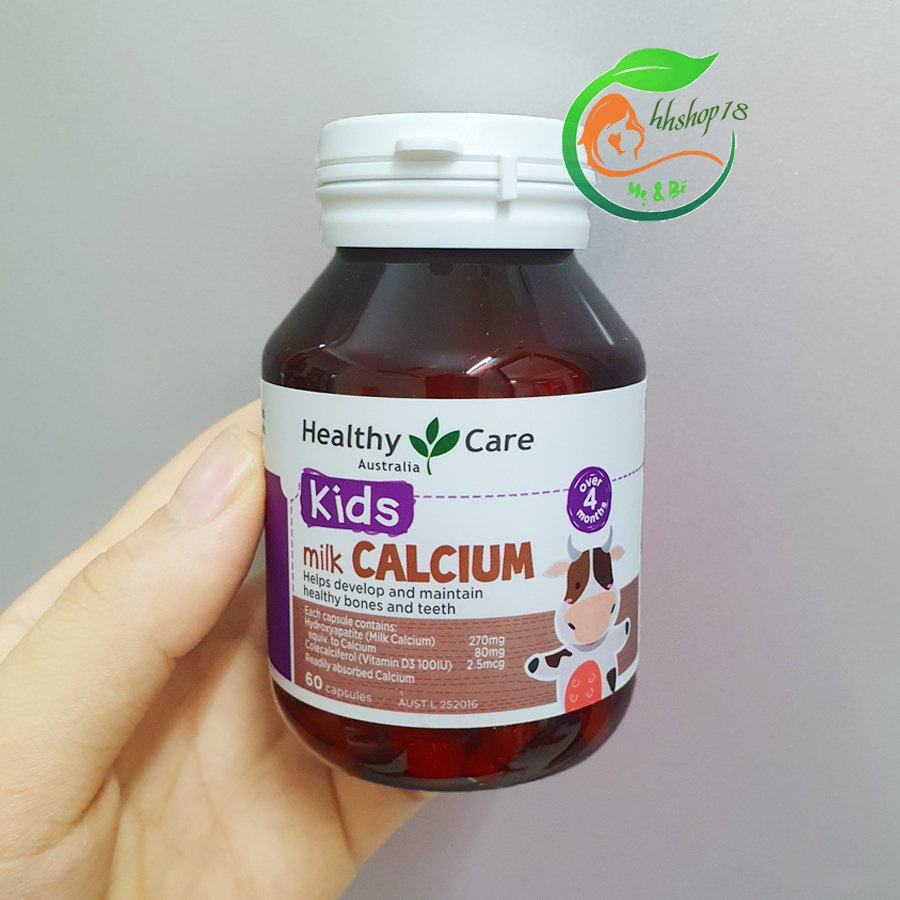 Canxi sữa cho bé - Healthy Care Milk Calcium 60 viên mẫu mới