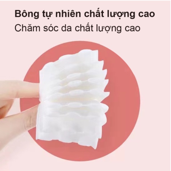 Bông Tẩy Trang Lameila, Bông tẩy trang 222 miếng, Cotton 3 Lớp Mềm Mịn