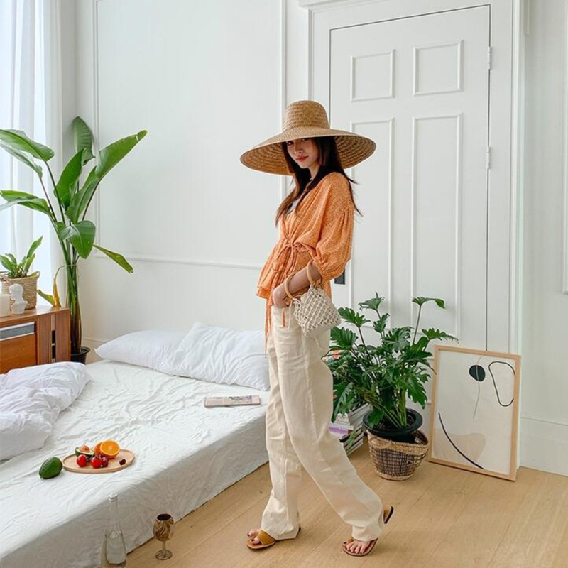 Túi Xách Đan Lát Hình Tròn Thời Trang Nữ Tính