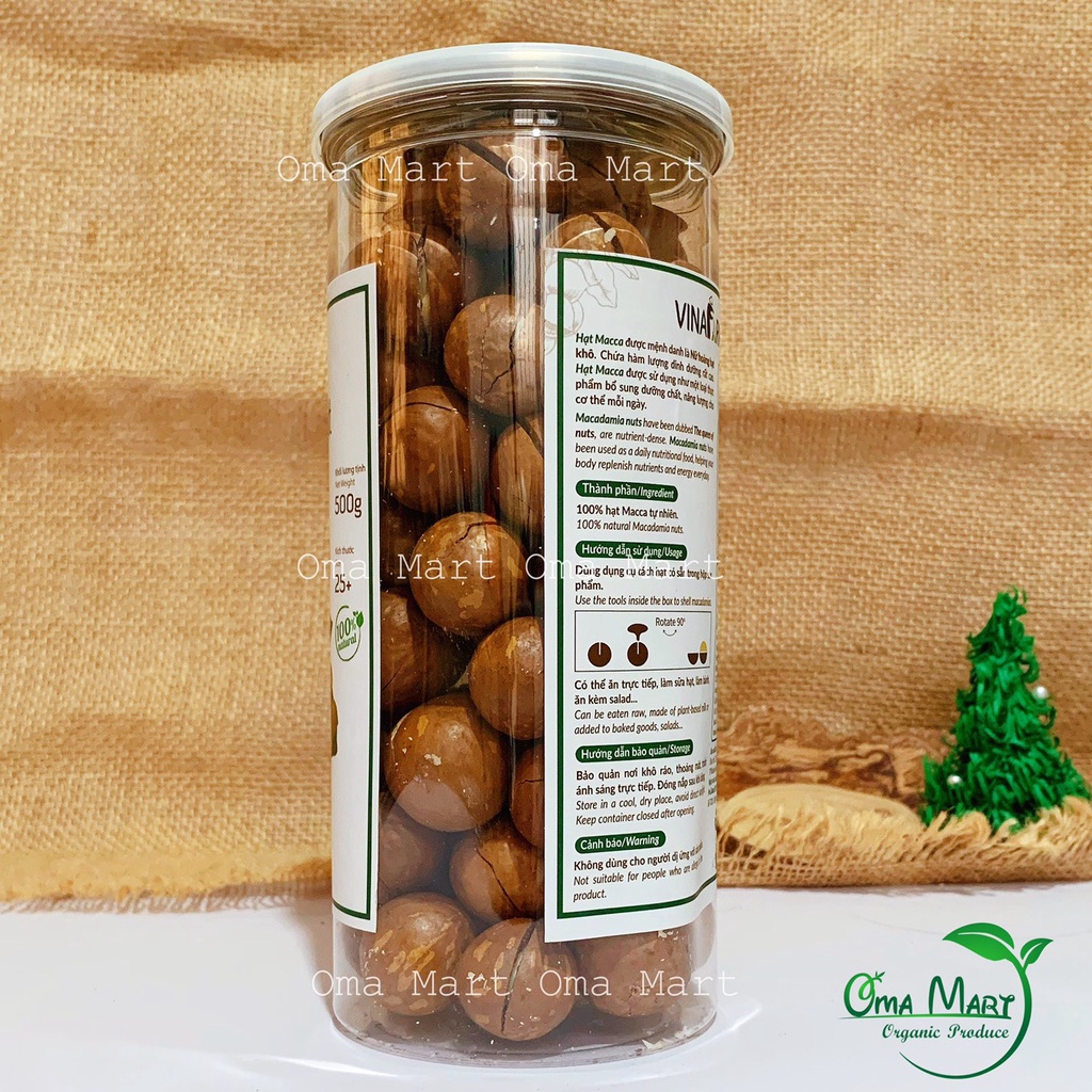 Hạt macca sấy nứt Vinafarmer 500g