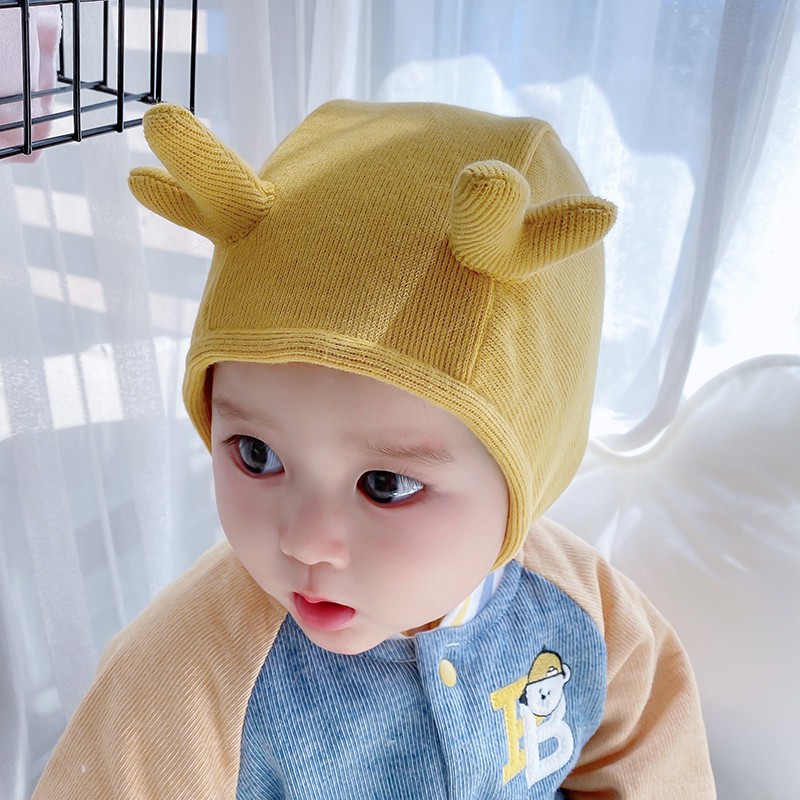 Mũ bằng cotton giữ ấm họa tiết hoạt hình dễ thương dành cho bé