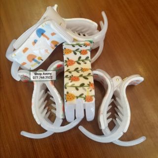 Kẹp tóc càng cua 3 răng trắng - Honey