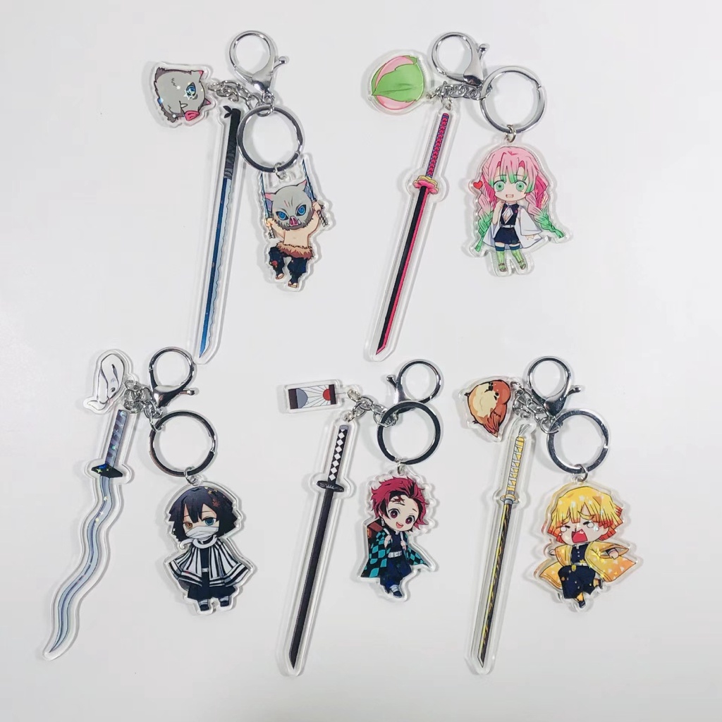 Móc Khóa Nhựa Acrylic Hình Nhân Vật Hoạt Hình Tanjir Nezuko Demon Slayer