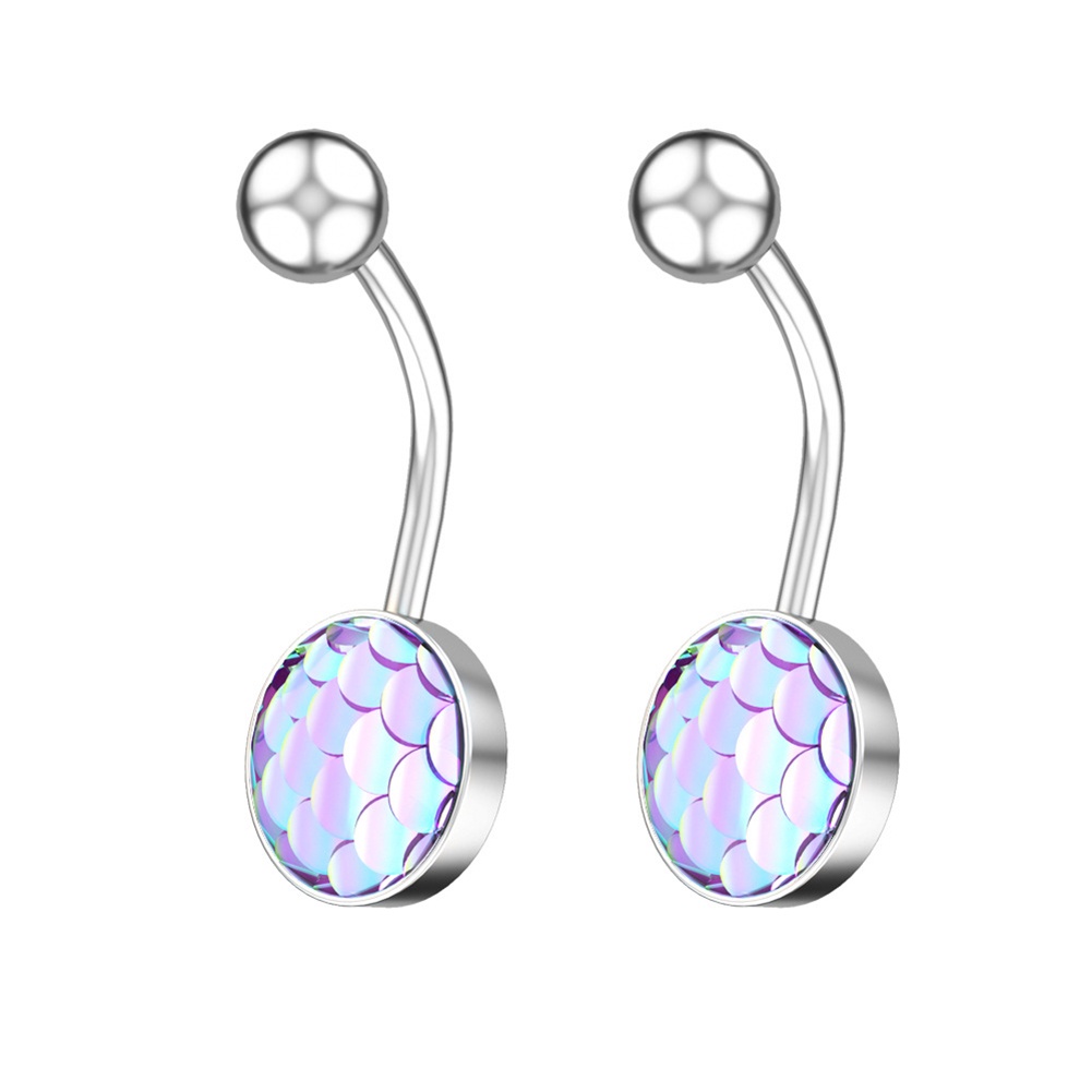 Khuyên Rốn Họa Tiết Vảy Cá Nhiều Màu Sắc Thời Trang