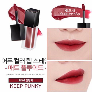 💄Son Kem Lì A'Pieu Color Lip Stain Matte Fluid Màu : #RD03 đỏ rượu siêu đẹp