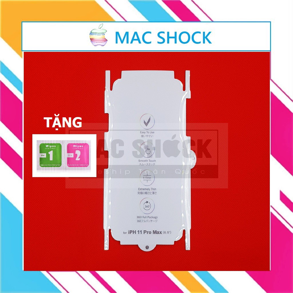 Miếng dán PPF chống xước IPhone 8 plus , XS Max, 11, 11 Pro Max, 12, 12 promax- Mac Shock