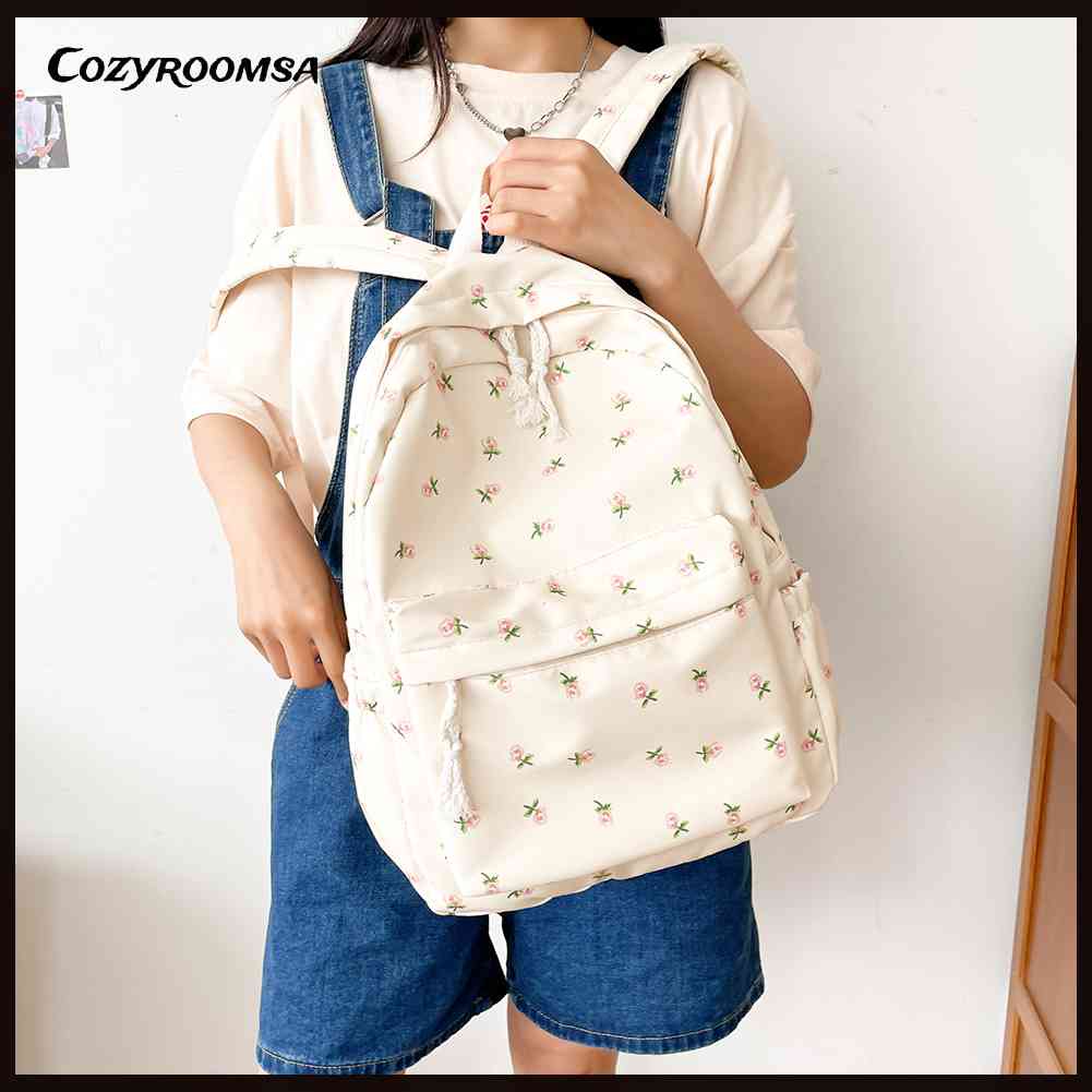 Balo Đi Học / Du Lịch Cỡ Lớn In Hoa Thời Trang