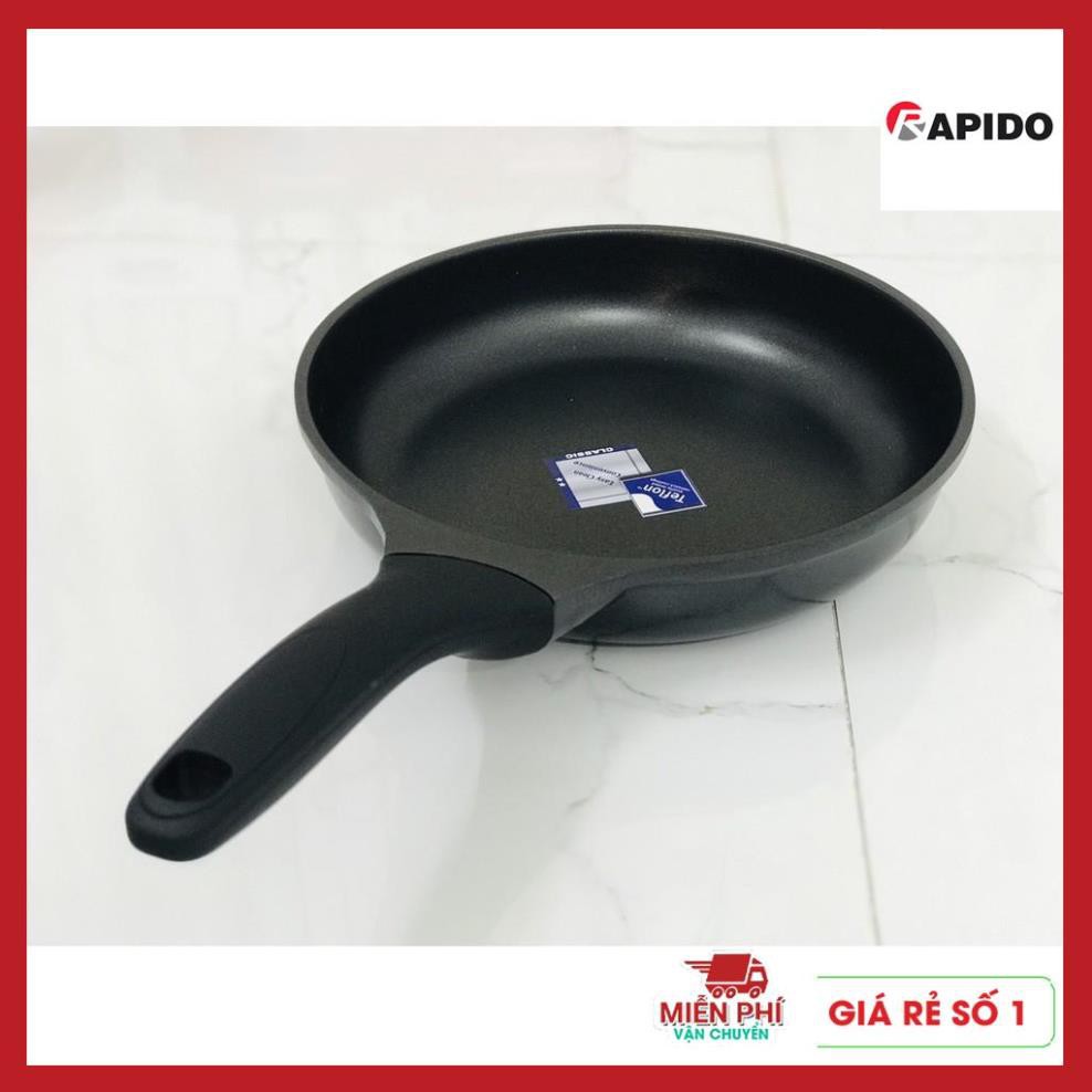 Chảo từ Rapido Teflon, Chảo chống dính Rapido,  20cm, 24cm, 28cm đáy phẳng,thân và đáy chảo bằng nhôm đúc nguyên khối