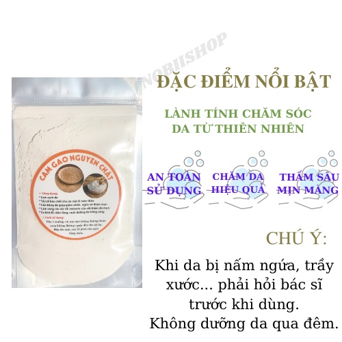 Tinh Bột Cám Gạo Nguyên Chất Nobiishop Hanmade Tẩy Tế Bào Chết 100Gr | BigBuy360 - bigbuy360.vn