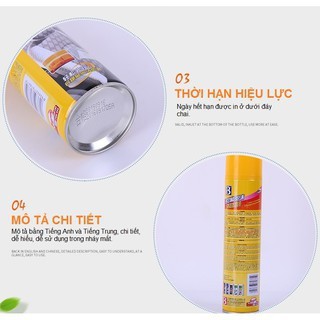 Chai xịt bọt bảo dưỡng nội thất oto, tẩy vệ sinh đa năng BOTNY 650ml