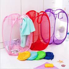Giỏ đựng đồ gấp gọn bằng lưới có nhiều màu (có sỉ)