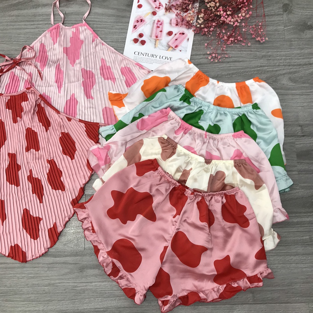 Đồ ngủ nữ 🌺FREE SHIP🌺Đồ ngủ sexy nữ satin xếp ly freesize <57kg  - DCQ Sleepwear | BigBuy360 - bigbuy360.vn