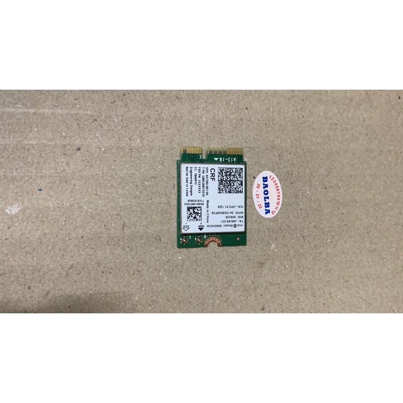 Card thu sóng wifi tốc độ cao cho laptop Asus FX504 và các dòng laptop thế hệ 8 trơ lên Intel 9560NGW AC 9560 AC9560