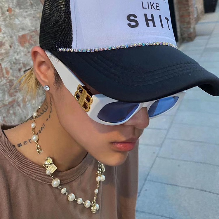Kính râm mắt mèo phong cách hip hop retro dành cho nam nữ | BigBuy360 - bigbuy360.vn