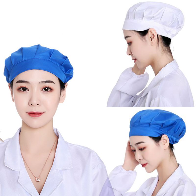 Mũ Bác Sĩ / Y Tá Đàn Hồi Màu Trơn Đa Năng Chống Bụi Bằng Nhung Đào Có Thể Điều Chỉnh Cho Nam Và Nữ