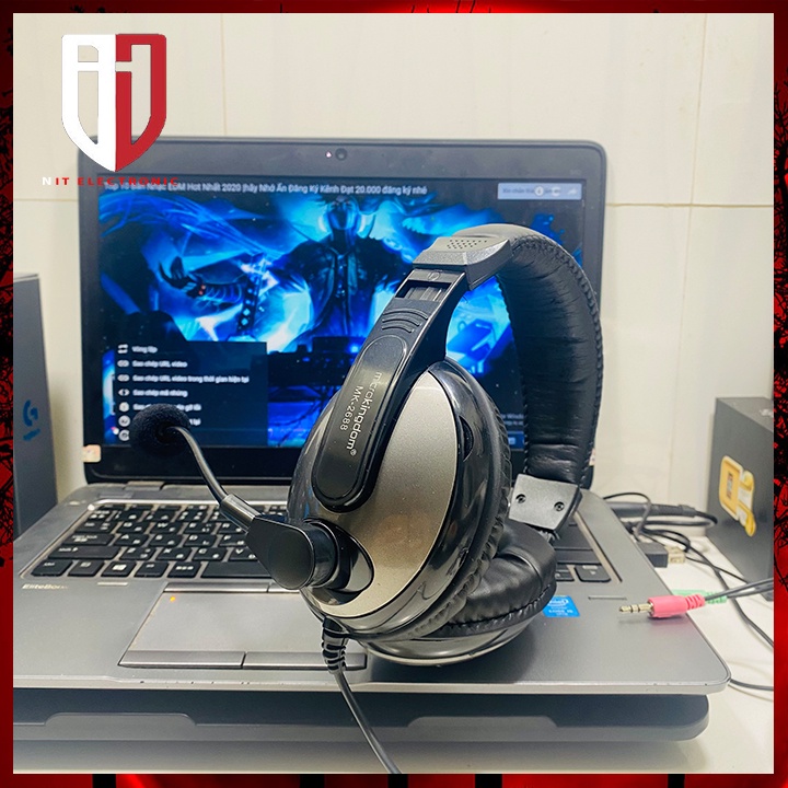 Tai nghe chụp tai gaming headphone có dây chính hãng V11 STEREO máy vi tính laptop điện thoại