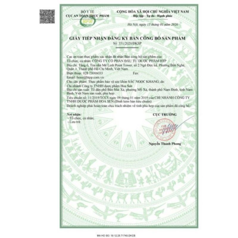 Viên uống sắc ngọc khang, làm đẹp da, hỗ trợ trị nám, tàn nhang, cân bằng nội tiết tố nữ