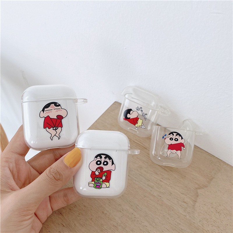 Vỏ case bảo vệ bao đựng tai nghe airpods 1 2 PRO - Ốp airpods chống va đập, trong suốt in hình S.h.i..n