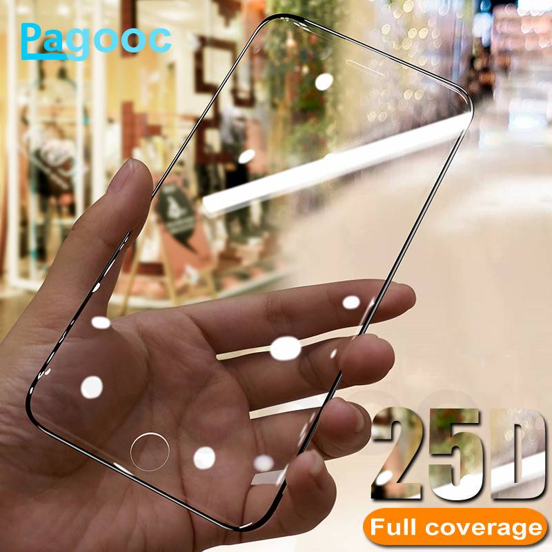 Kính cường lực bảo vệ màn hình 25D viền cong mềm có túi khí cho iPhone 11 12 Pro Max X XS MAX XR]