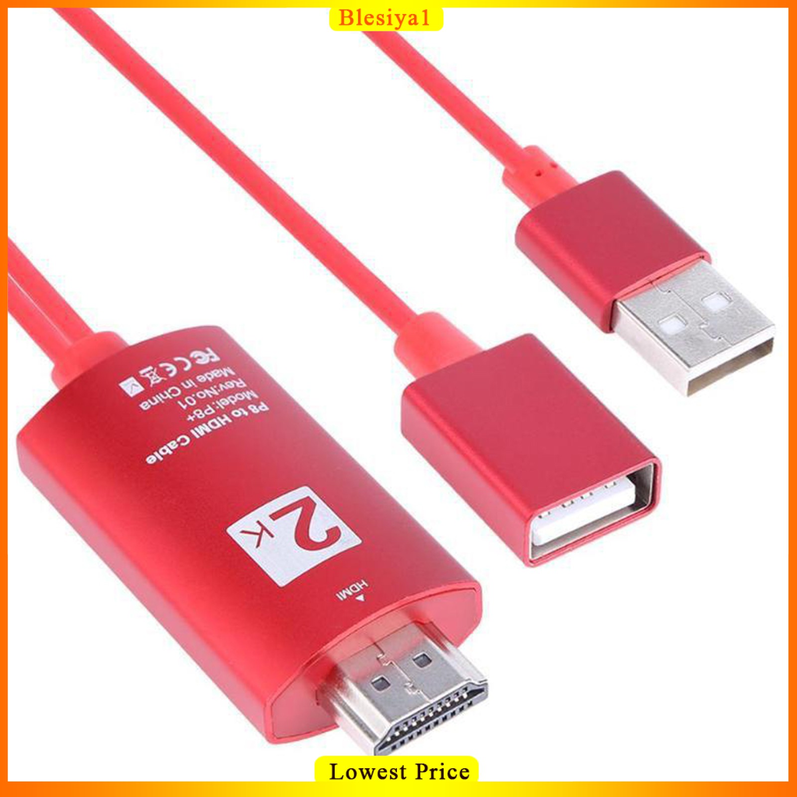 (Hàng Mới Về) Cáp Chuyển Đổi Màn Hình Hd Usb Sang Hdmi Cho Iphone 8 6s Plus Đến Tv