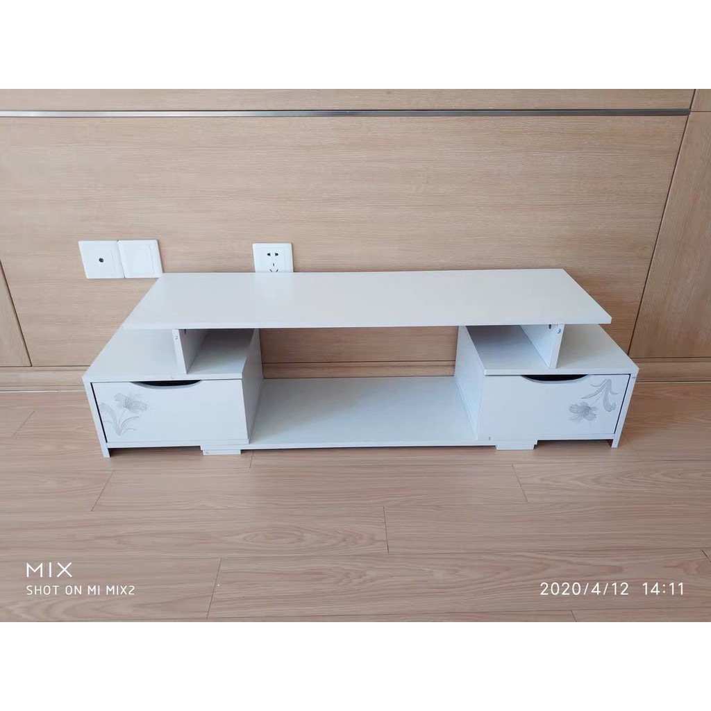 Kệ tivi (90-120cm) Gỗ Ép MDF/màu TRẮNG (90-120)*30*35cm