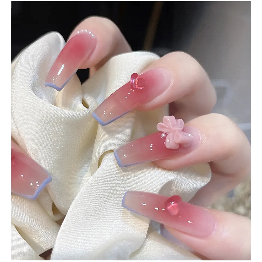 Set 50 Phụ Kiện Trang Trí Móng Tay 3D Hình Trái Tim Thay Đổi Màu Dạ Quang DIY