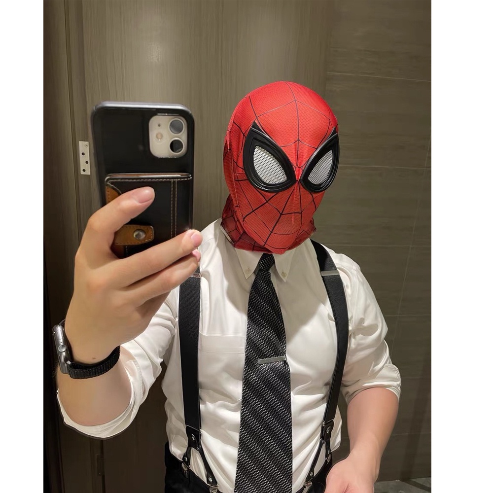 Mặt Nạ người nhện- Mặt Nạ Spider Man làm bằng vải ôm sát đầu