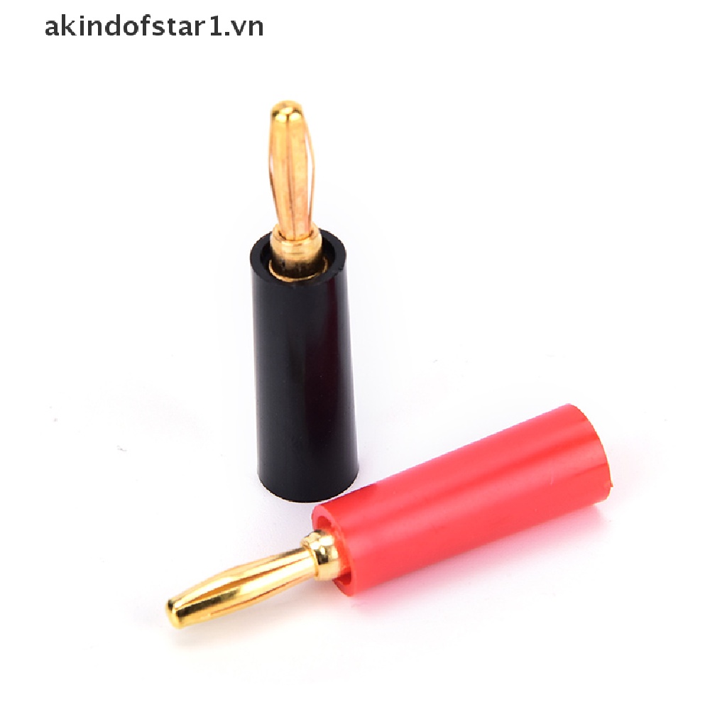 Set 4 Đầu Cắm Bắp Chuối Mạ Vàng 4mm Cho Loa