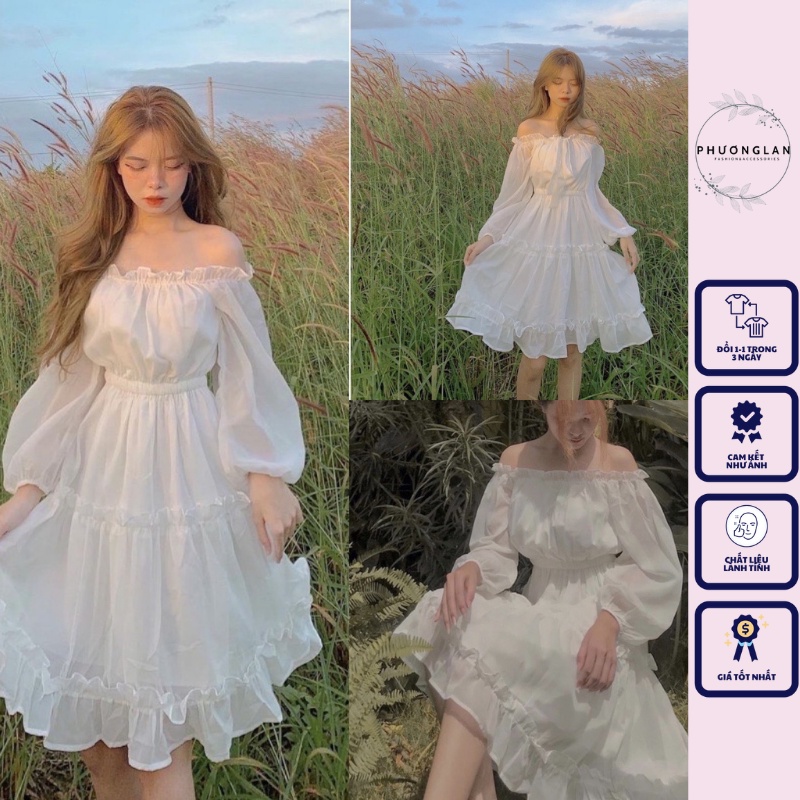 Váy babydoll 🌸 Váy xếp tầng ulzzang baby dáng dài Hàn Quốc công chúa bánh bèo dành bèo dành cho nữ PHULA V02