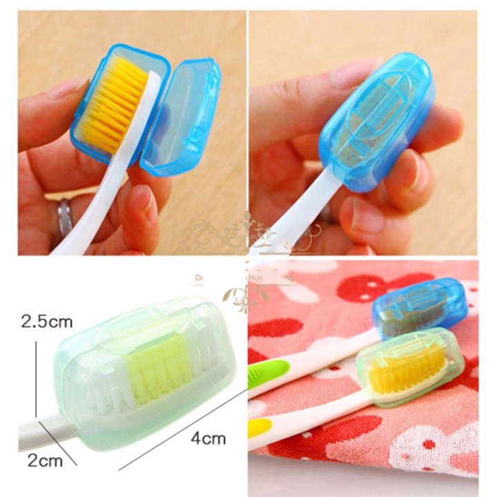 Hộp bọc đầu bàn chải đánh răng lông mềm cứng đựng để du lịch