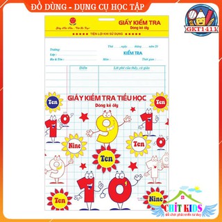 Giấy kiểm tra tiểu học dòng kẻ ôly Hải Tiến 15 tờ đúp