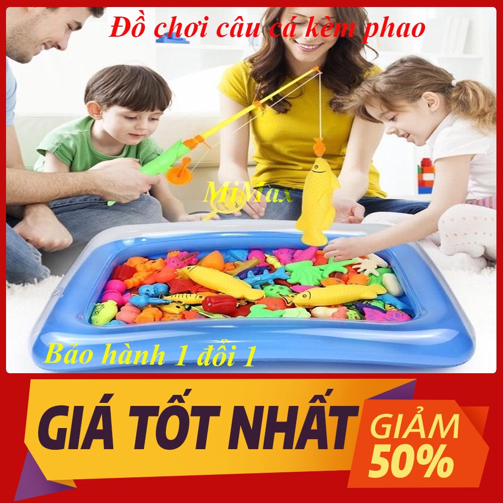 Đồ chơi câu cá kèm phao, Đồ chơi tại nhà an toàn cho bé kiểu dáng đẹp, sinh vật đa dạng, chất liệu cao cấp