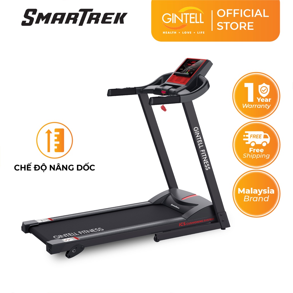 Máy Chạy Bộ Điện Tại Nhà GINTELL - SmarTREK Gấp Gọn+ 1 Năm Bảo Hành Chính Hãng