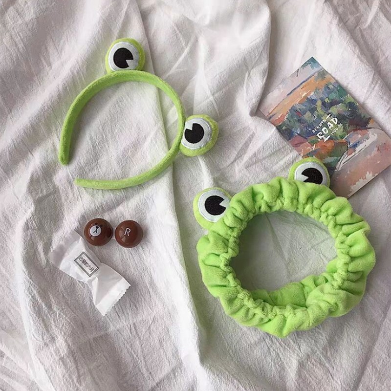 Cài tóc hình ếch màu xanh dễ thương （Hairband）