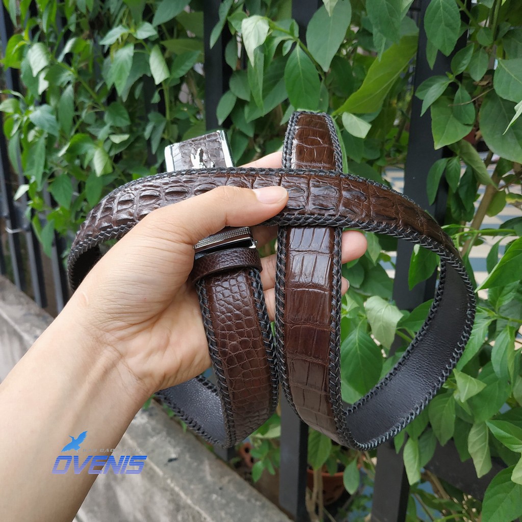 Dây nịt nam da cá sấu.