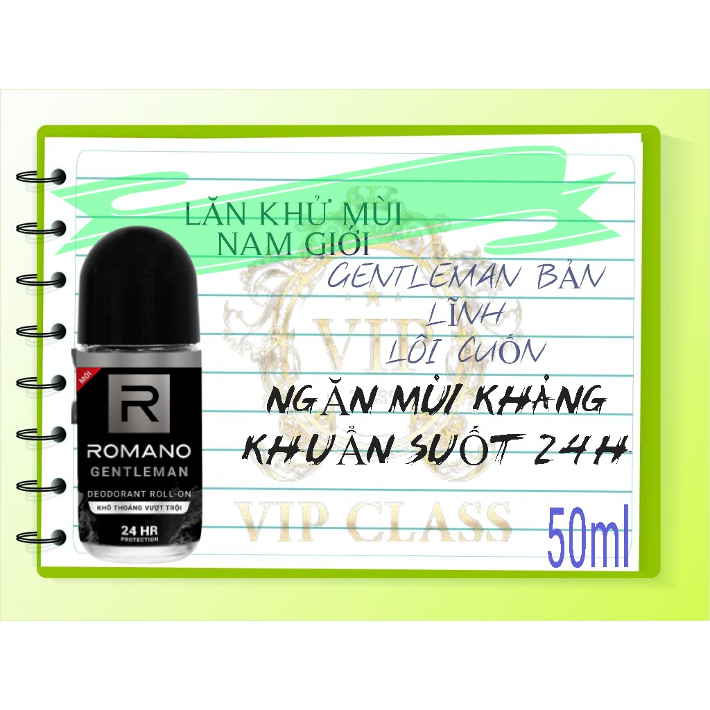 ROMANO_ LĂN KHỬ MÙI ĐỦ MÙI HƯƠNG MỚI LOẠI 50ML.