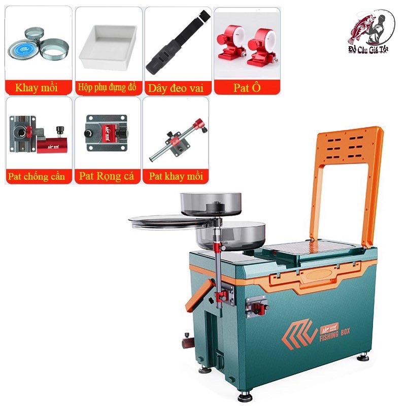 [Chính Hãng] Thùng Câu Đài Địa Hình MC Jiadiaoni 32L,  Phụ Kiện Câu Đài Cao Cấp