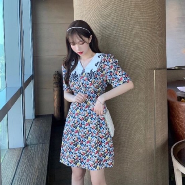 váy hoa cổ thêu lazer VHS012109 | BigBuy360 - bigbuy360.vn