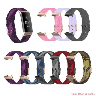 Dây Đeo Thay Thế Bằng Vải Canvas Cho Đồng Hồ Thông Minh Fitbit Charge 4
