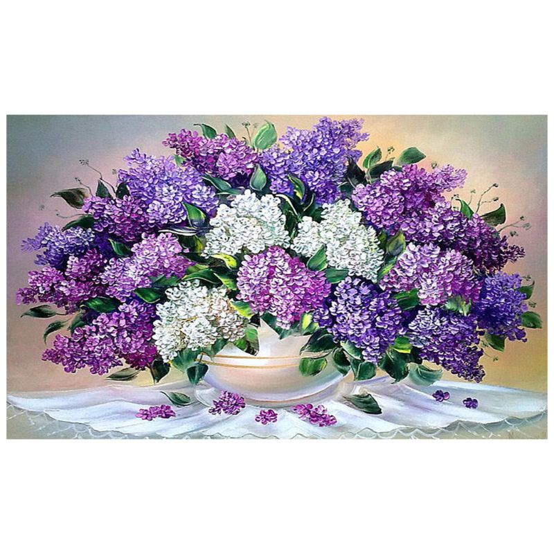 Bộ Tranh Đính Đá 5D Toàn Diện Họa Tiết Hoa Độc Đáo Trang Trí Nhà Cửa