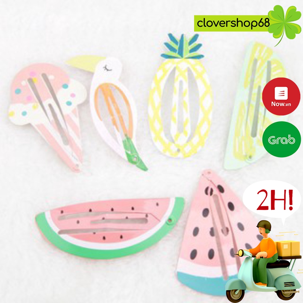 Kẹp tóc trái cây dễ thương, kẹp tóc hoa quả xinh xắn (sỉ 2k) 🍀 Clovershop68 🍀