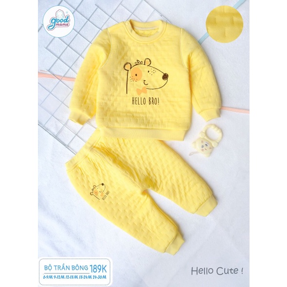 [GOOD MAMA] Bộ trần bông cao cấp good mama cho bé